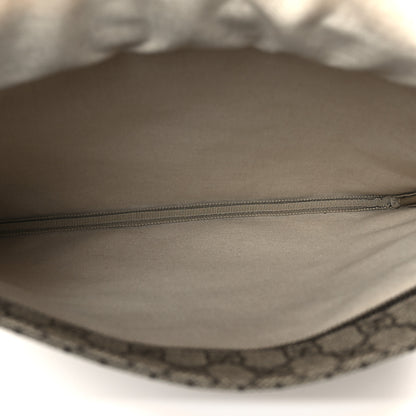 Gucci GG Supreme Monogram Medium Flat Messenger Bag Dark Brown 5 of 10