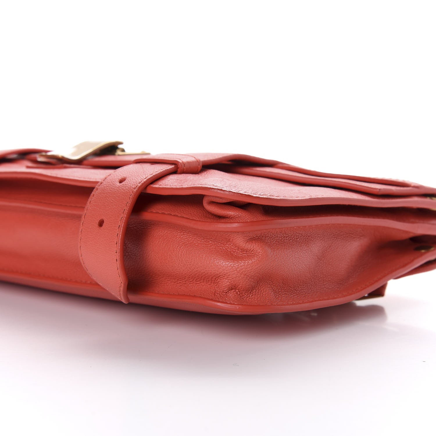 Proenza Schouler Lambskin PS1 Pochette Clutch Deep Coral 10 of 12