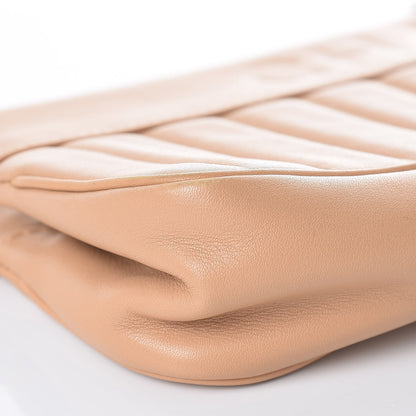 Chanel Calfskin Vertical Quilted Convertible Clutch Beige 9 of 10