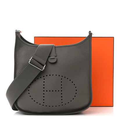 Hermes Taurillon Clemence Evelyne III PM Etain 12 of 12
