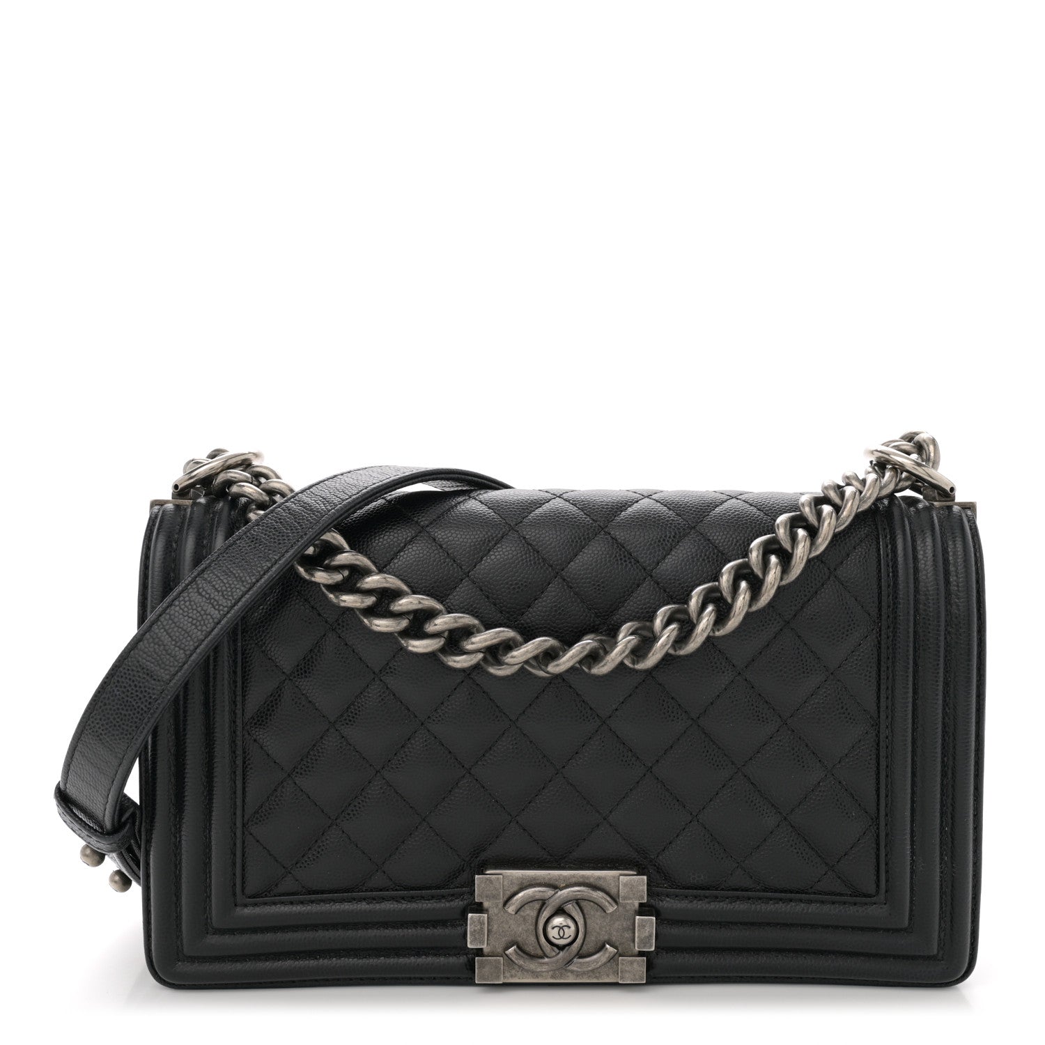 Chanel Caviar Quilted Medium Boy Flap Black 1 of 10