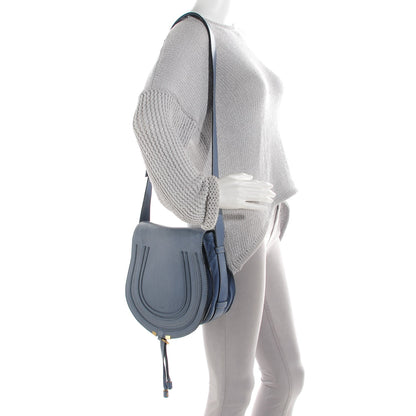 Chloe Calfskin Medium Marcie Round Crossbody Bag Street Blue 2 of 11