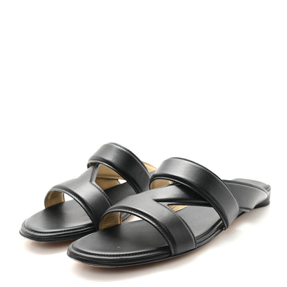 Bottega Veneta Calfskin The Band Flat Sandals 40.5 Black 4 of 10