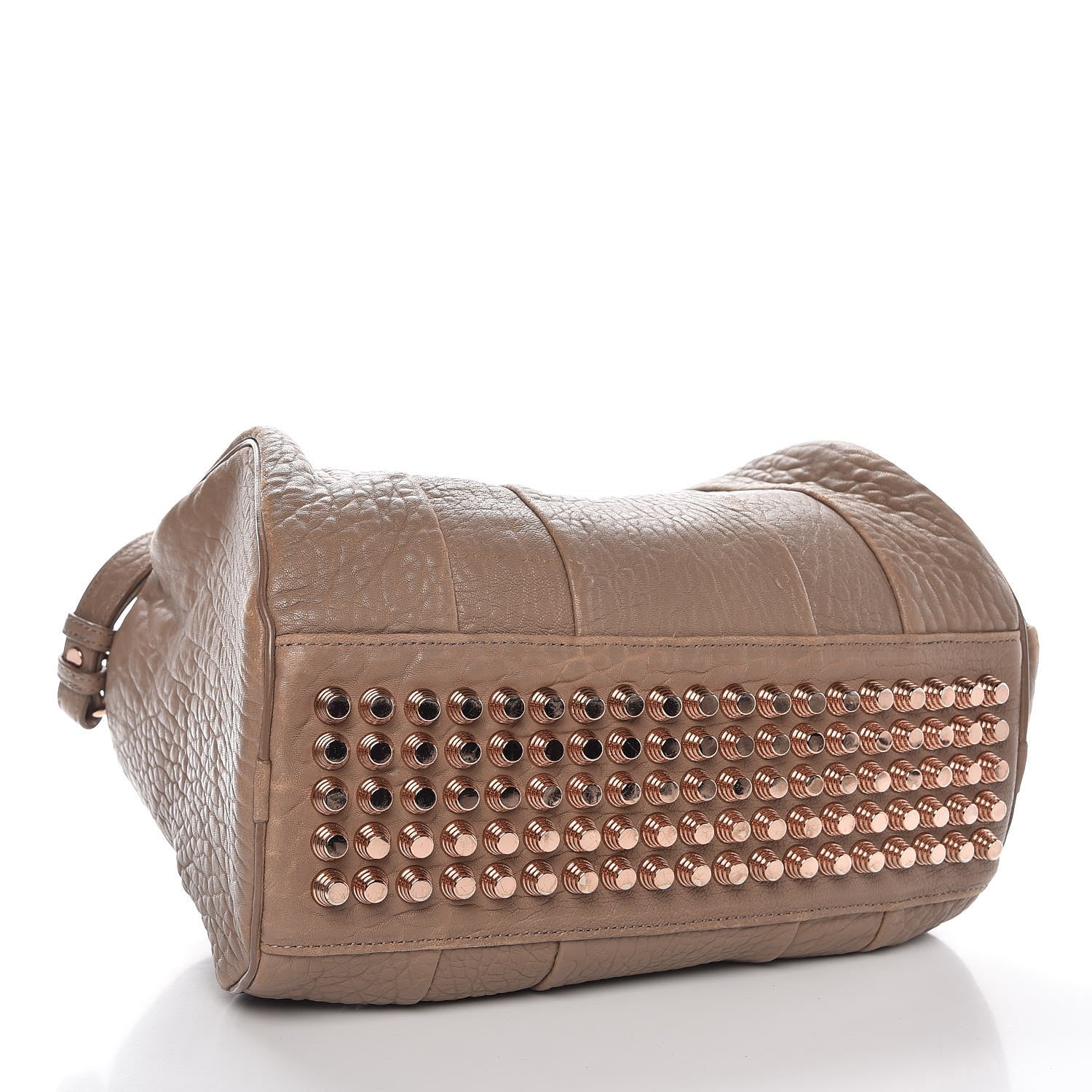 Alexander Wang Pebbled Lambskin Rocco Latte Rose Gold Hardware 4 of 12
