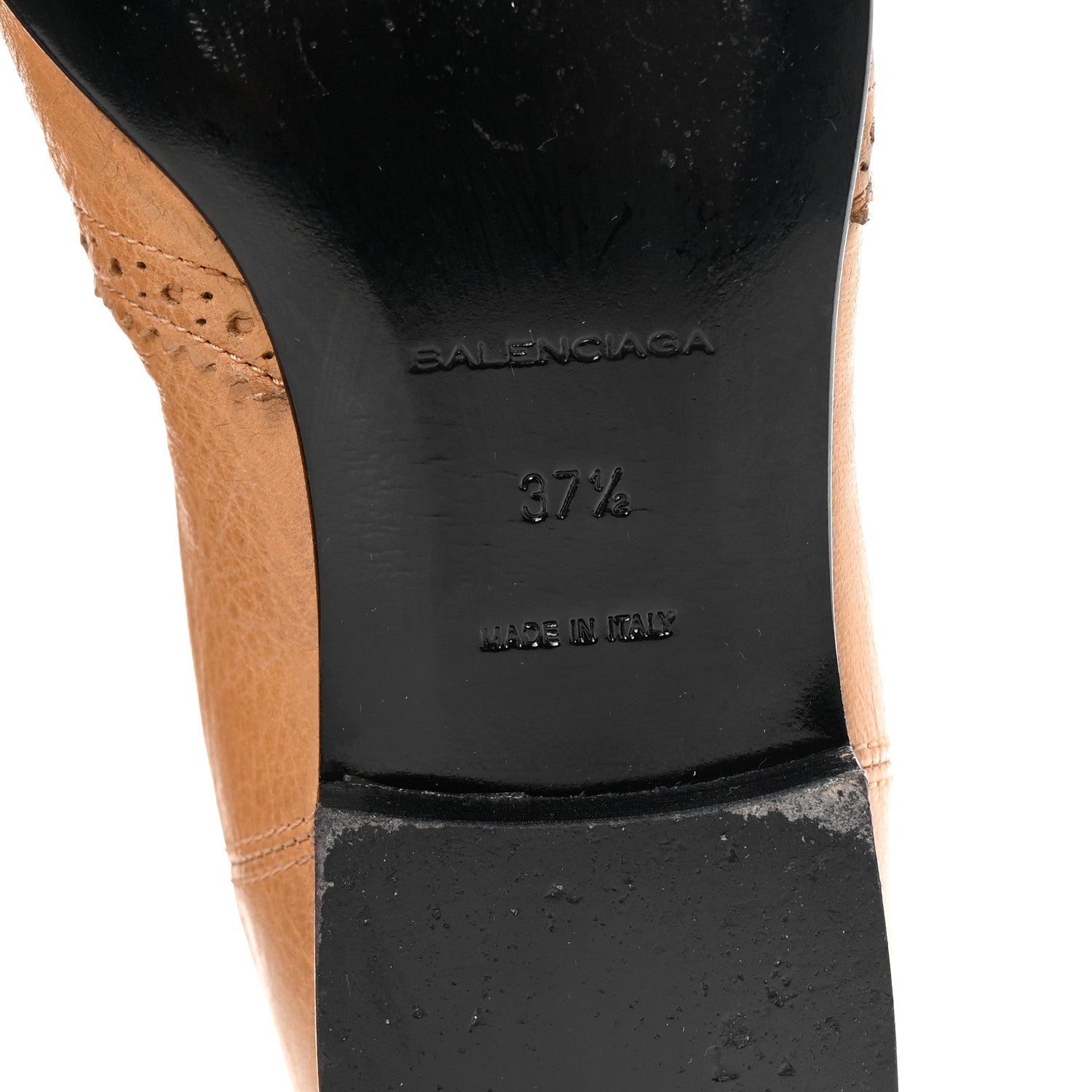 Balenciaga Arena Broderie Ankle Booties 37.5 Cumin 7 of 9