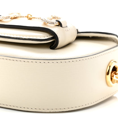 Gucci Azalea Calfskin Crystal GG Monogram Mini Horsebit 1955 Waist Bag Mystic White 9 of 9