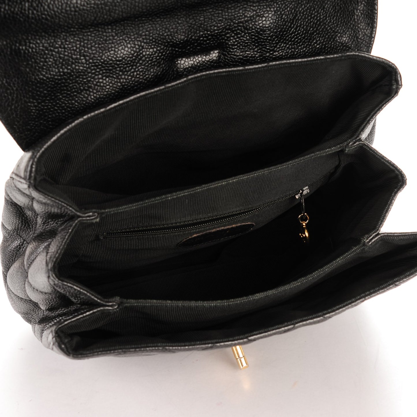 Caviar Quilted Backpack Black