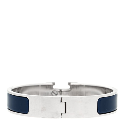 Hermes Enamel Narrow Clic Clac H Bracelet PM Indigo 3 of 6