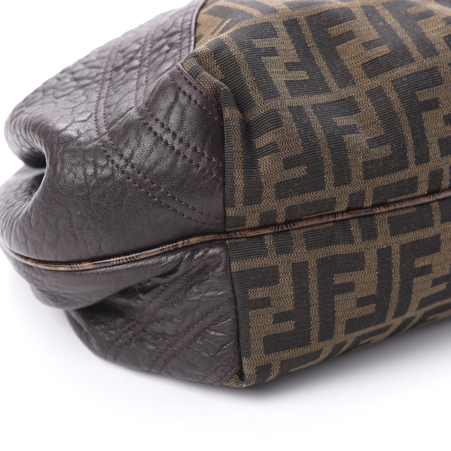 Fendi Zucca Nappa Nuvolata Vitello Tortuga Spy Tobacco Moro 6 of 9