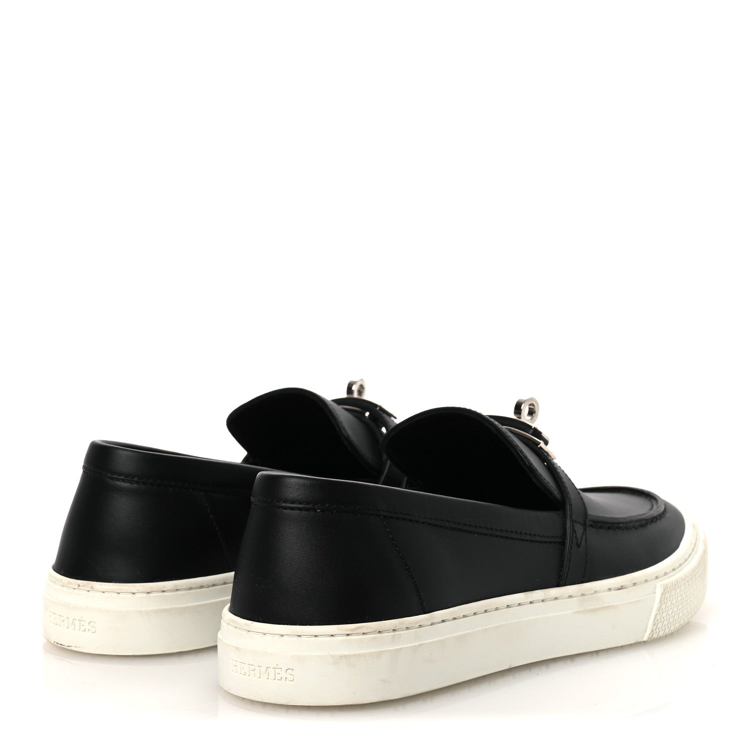 Hermes Calfskin Game Slip On Sneakers 37 Black 5 of 11