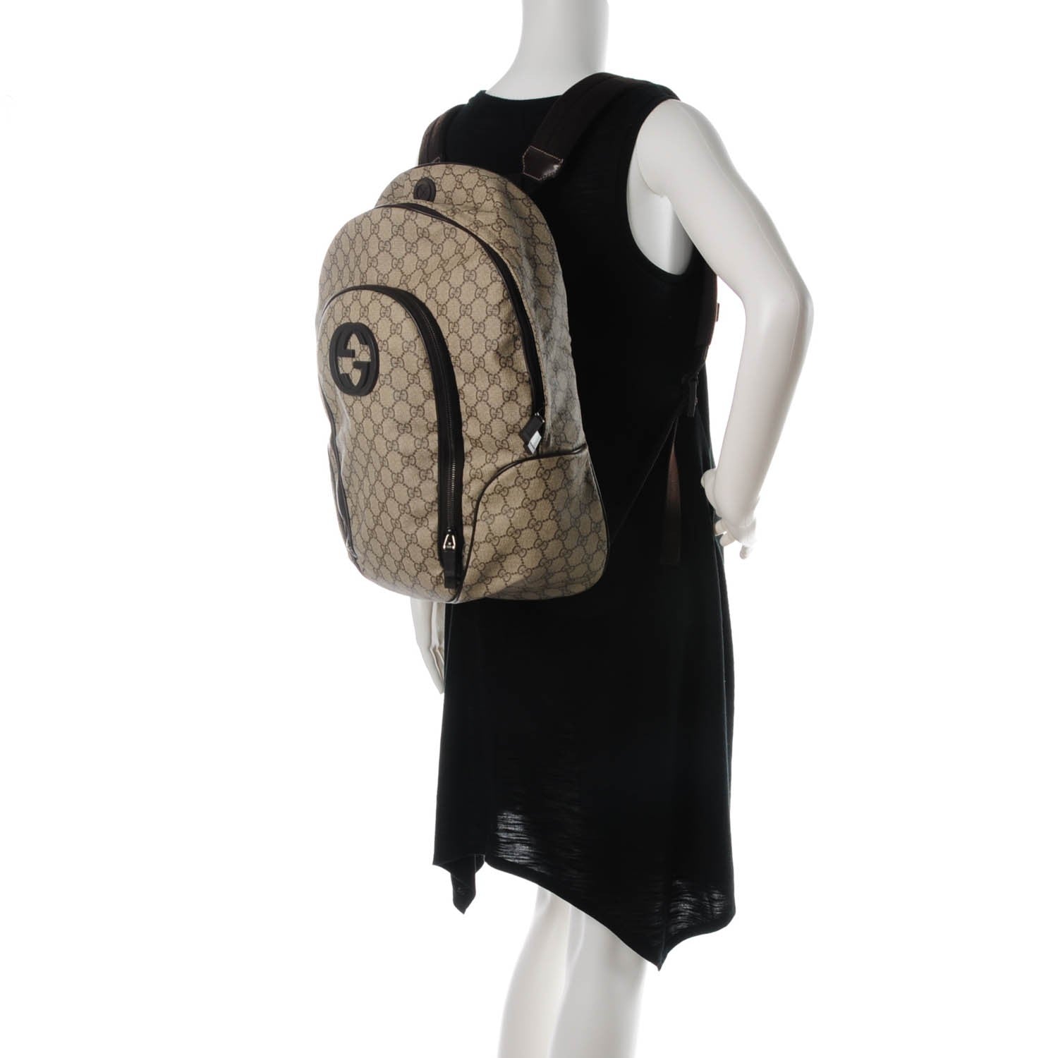 Gucci GG Plus Monogram Medium Interlocking G Travel Backpack Brown 2 of 7