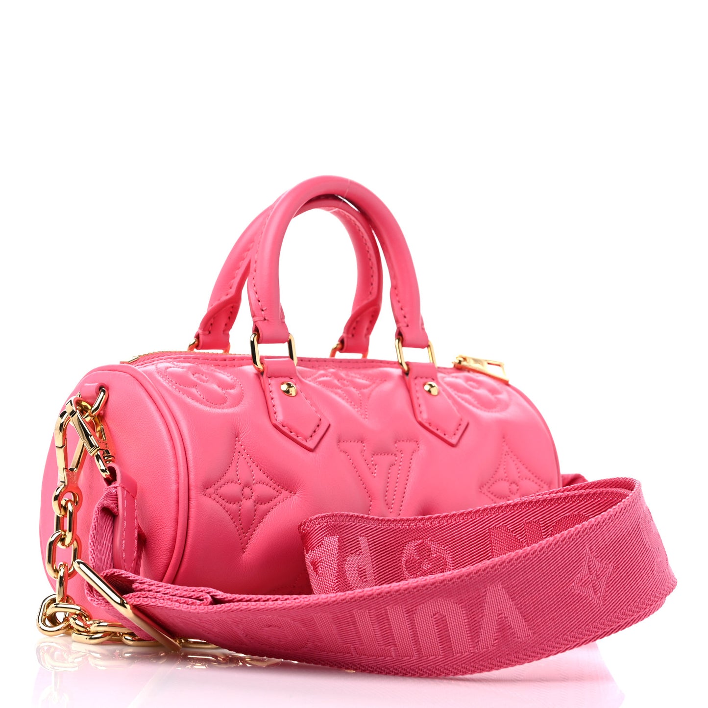 Calfskin Bubblegram Papillon BB Dragon Fruit