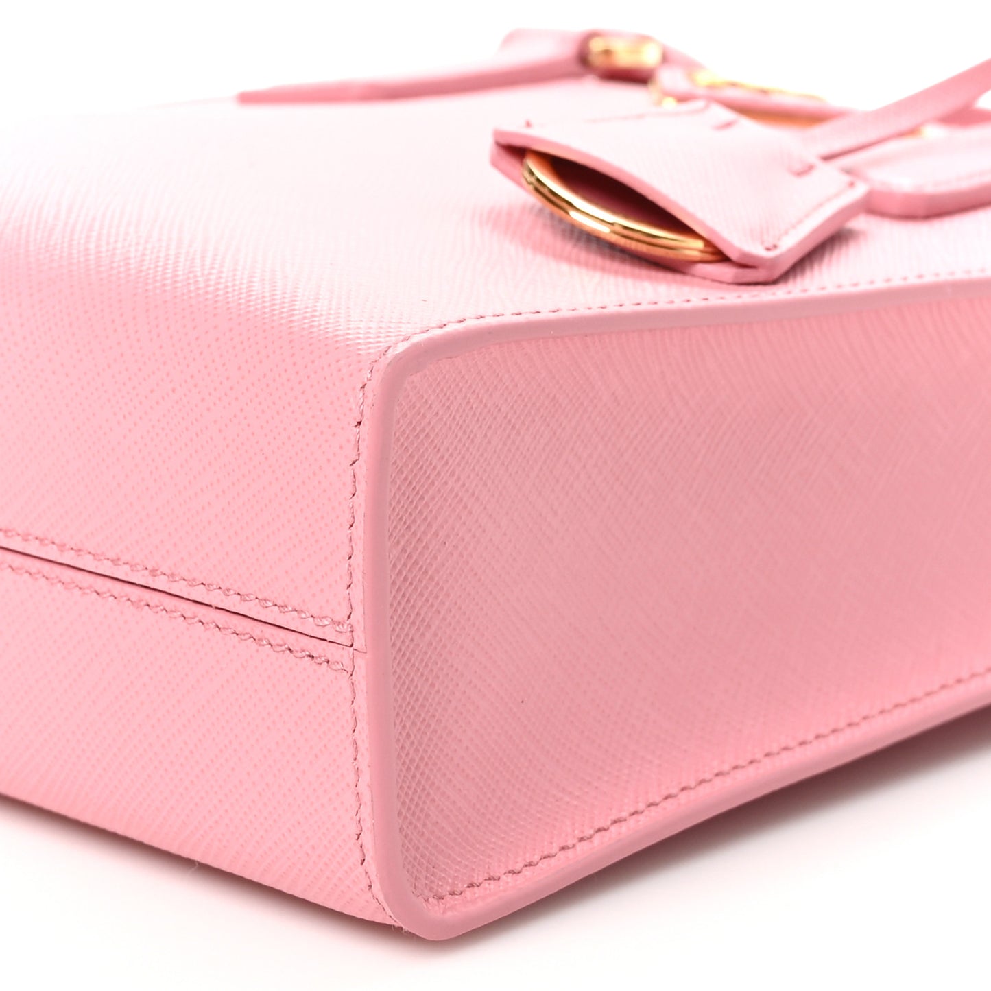 Saffiano Lux Metal Triangle Handbag Pelato