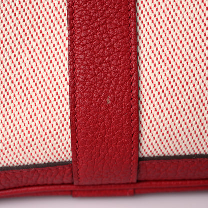 Hermes Twill H Negonda Garden Party 30 TPM Tote Rouge Piment 13 of 15