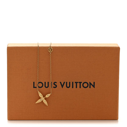 Louis Vuitton Metal Louisette Necklace Gold 9 of 9