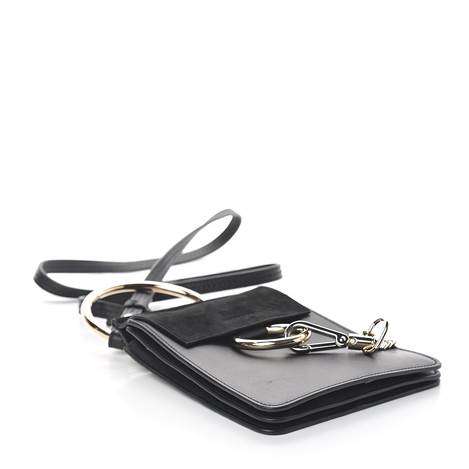 Chloe Suede Calfskin Mini Faye Bracelet Bag Black 2 of 7