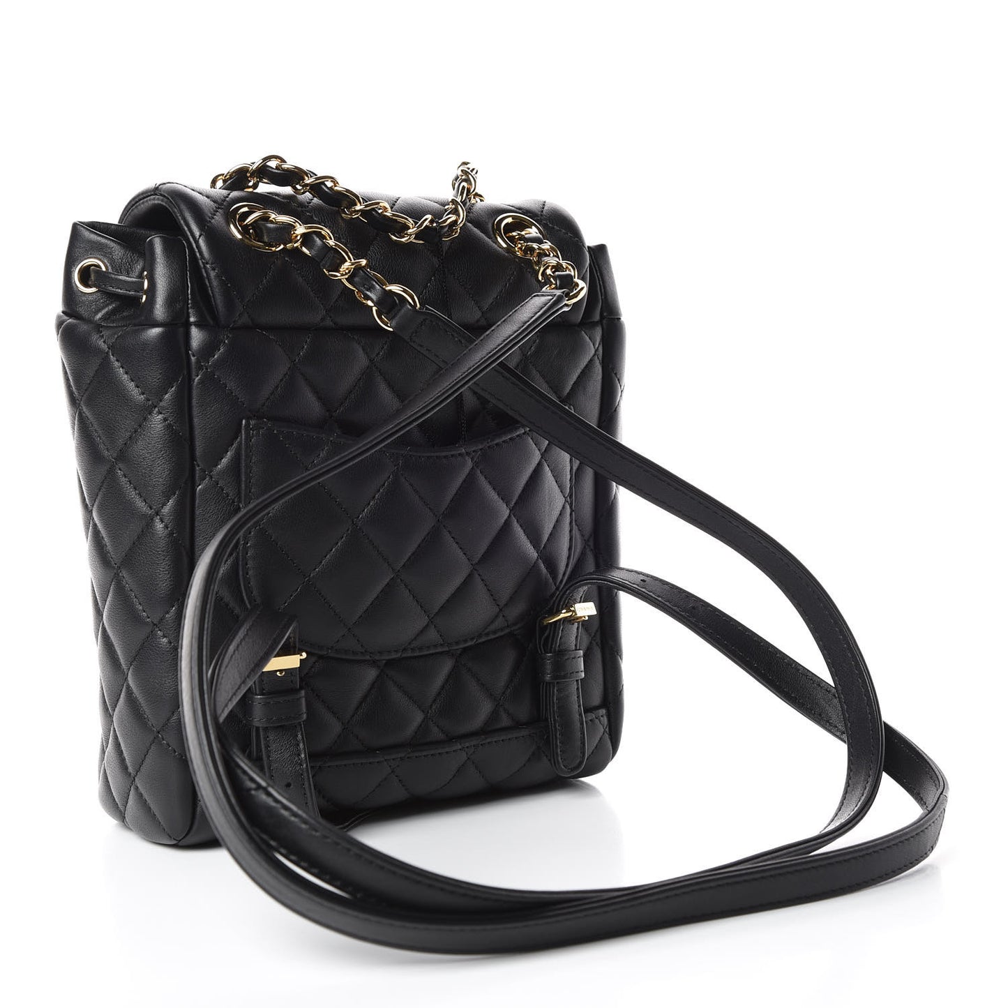 Calfskin Quilted Mini Urban Spirit Backpack Black