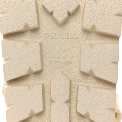 Prada Patent Quilted Padded Slingback Sandals 36 Ivory 9 of 10