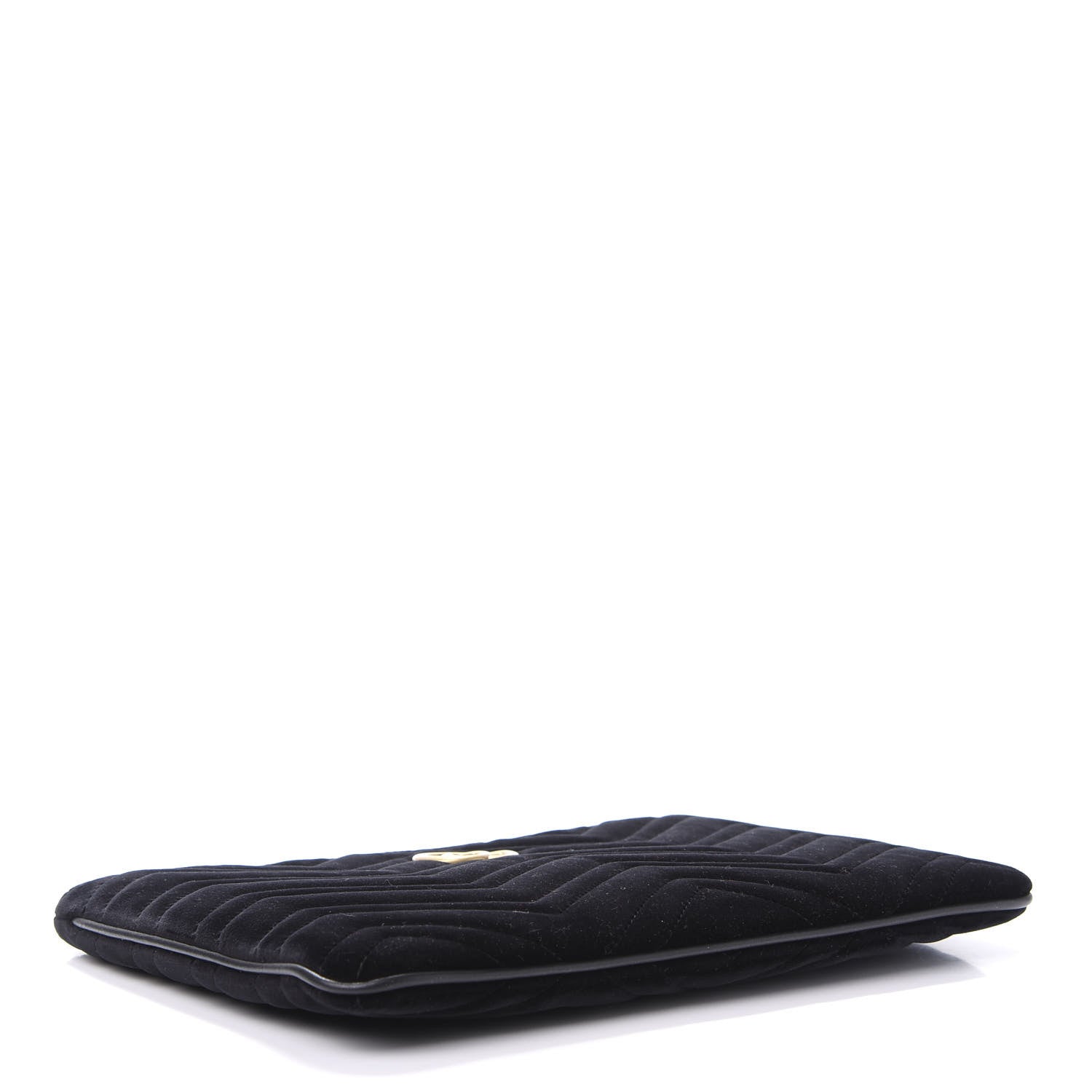 Gucci Velvet Matelasse GG Marmont Zip Pouch Black 4 of 7