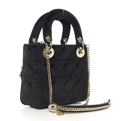 Christian Dior Velvet Mini Lady Dior Black 2 of 10