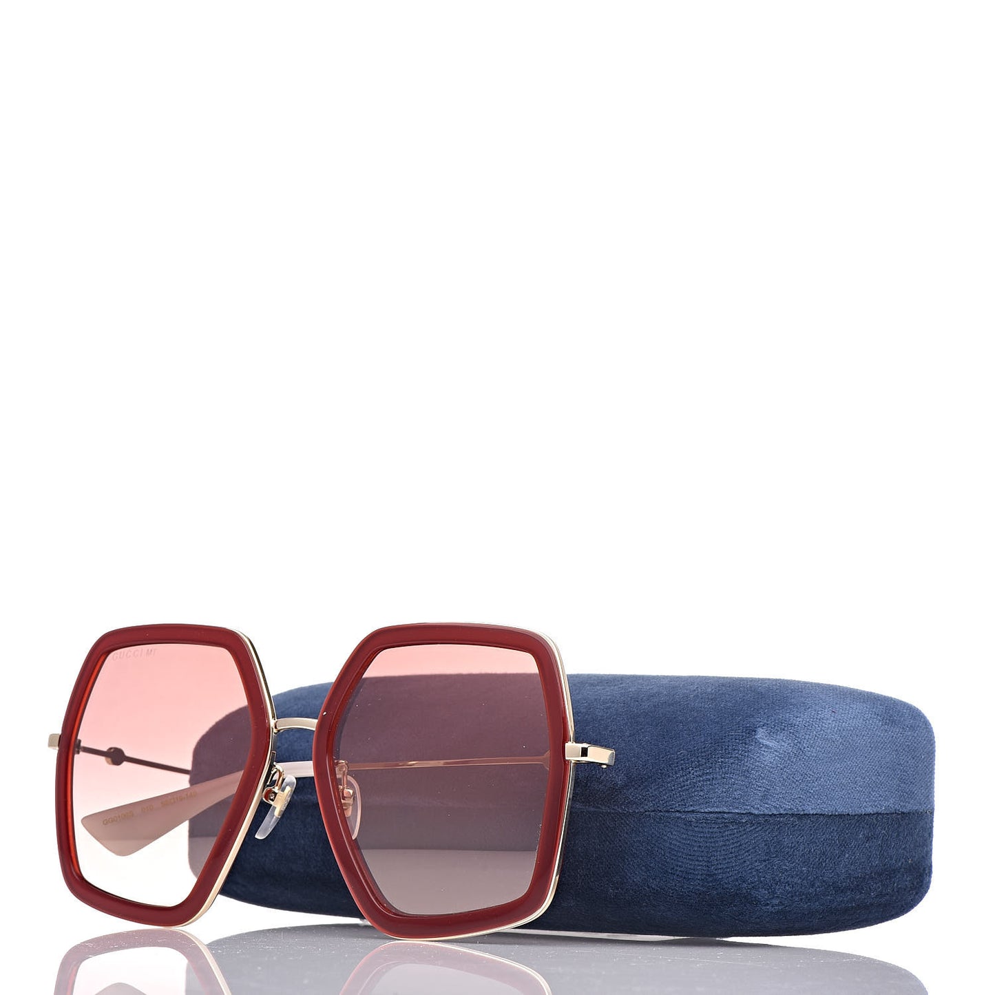 Acetate Oversize Square Frame GG0106S Sunglasses Red