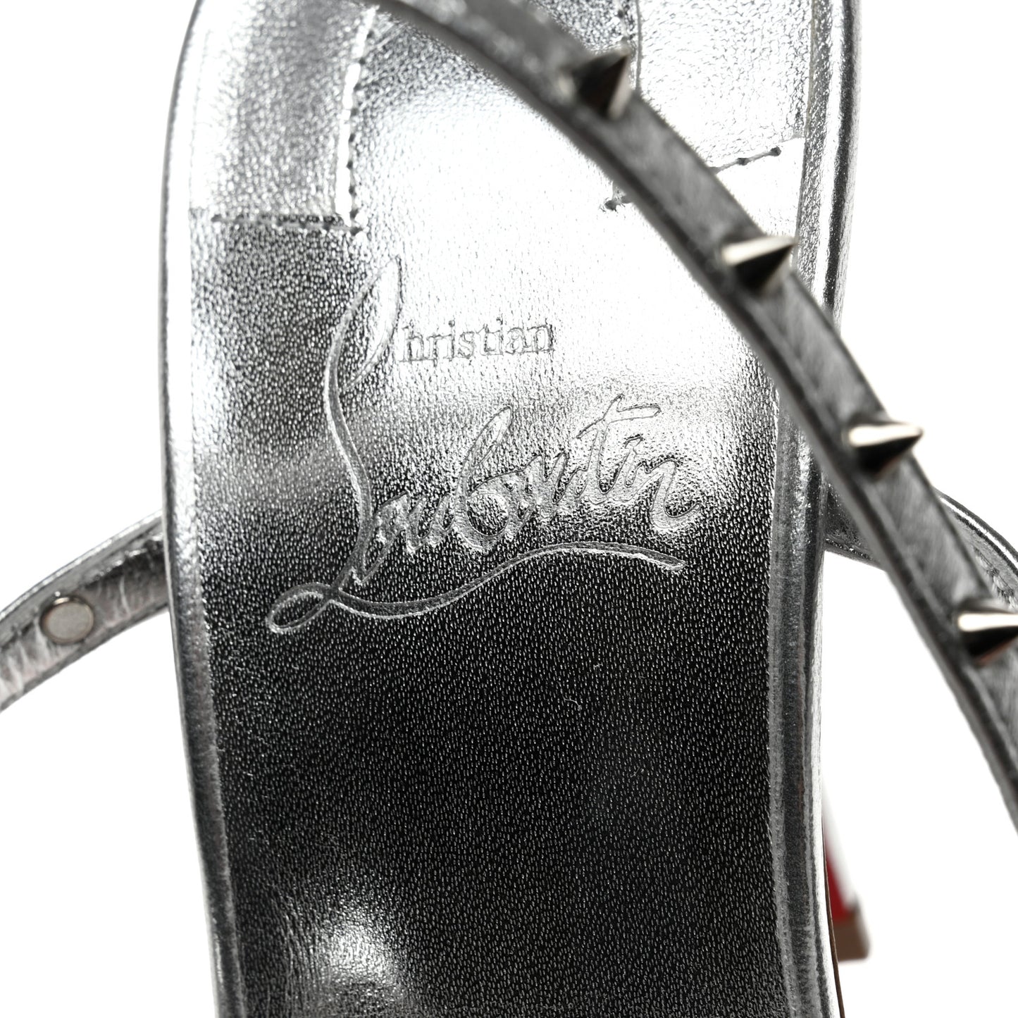 Nappa Bombina Spikes 100 Sandals 39 Silver