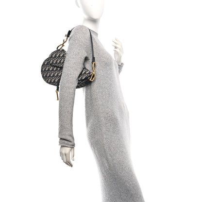 Christian Dior Oblique Saddle Bag Blue 2 of 12