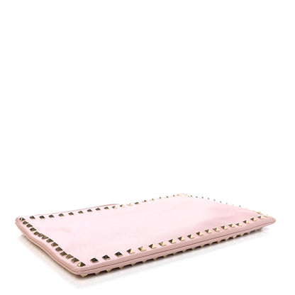 Valentino Garavani Vitello Large Rockstud Zip Wristlet Pouch Poudre 3 of 4