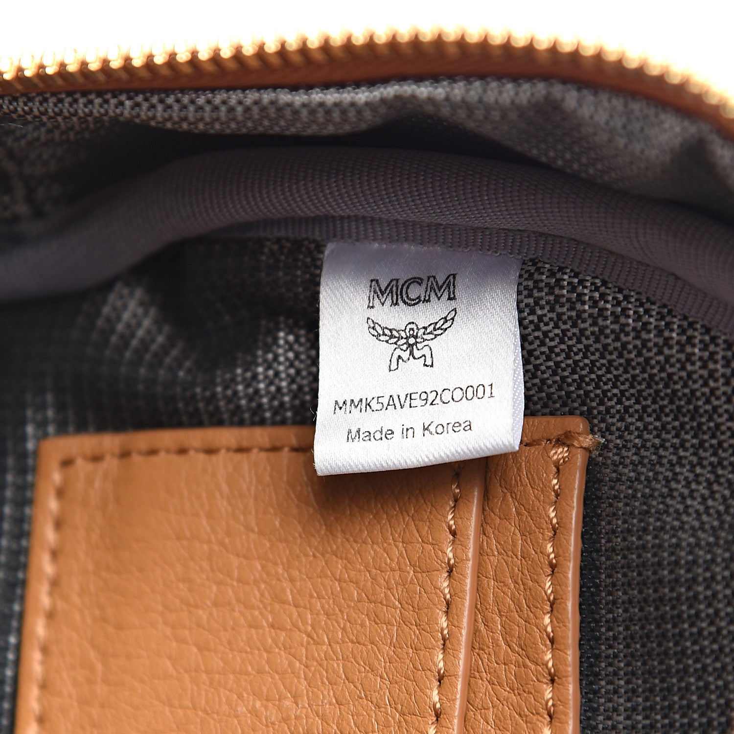 MCM Visetos Side Stud X-Mini Stark Bebe Boo Backpack Cognac 5 of 8