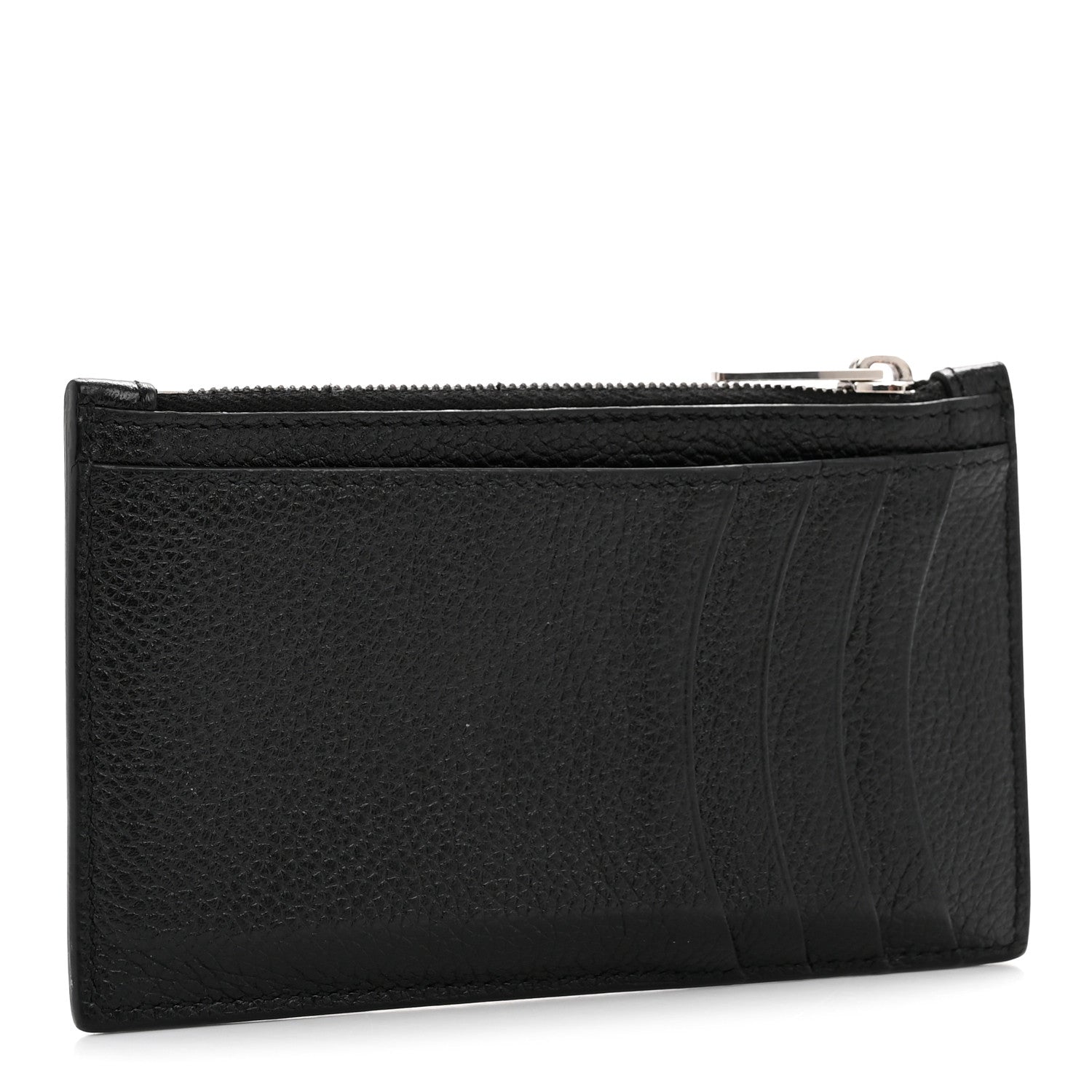 Balenciaga Calfskin Hourglass Long Coin Case Card Holder Black 3 of 8