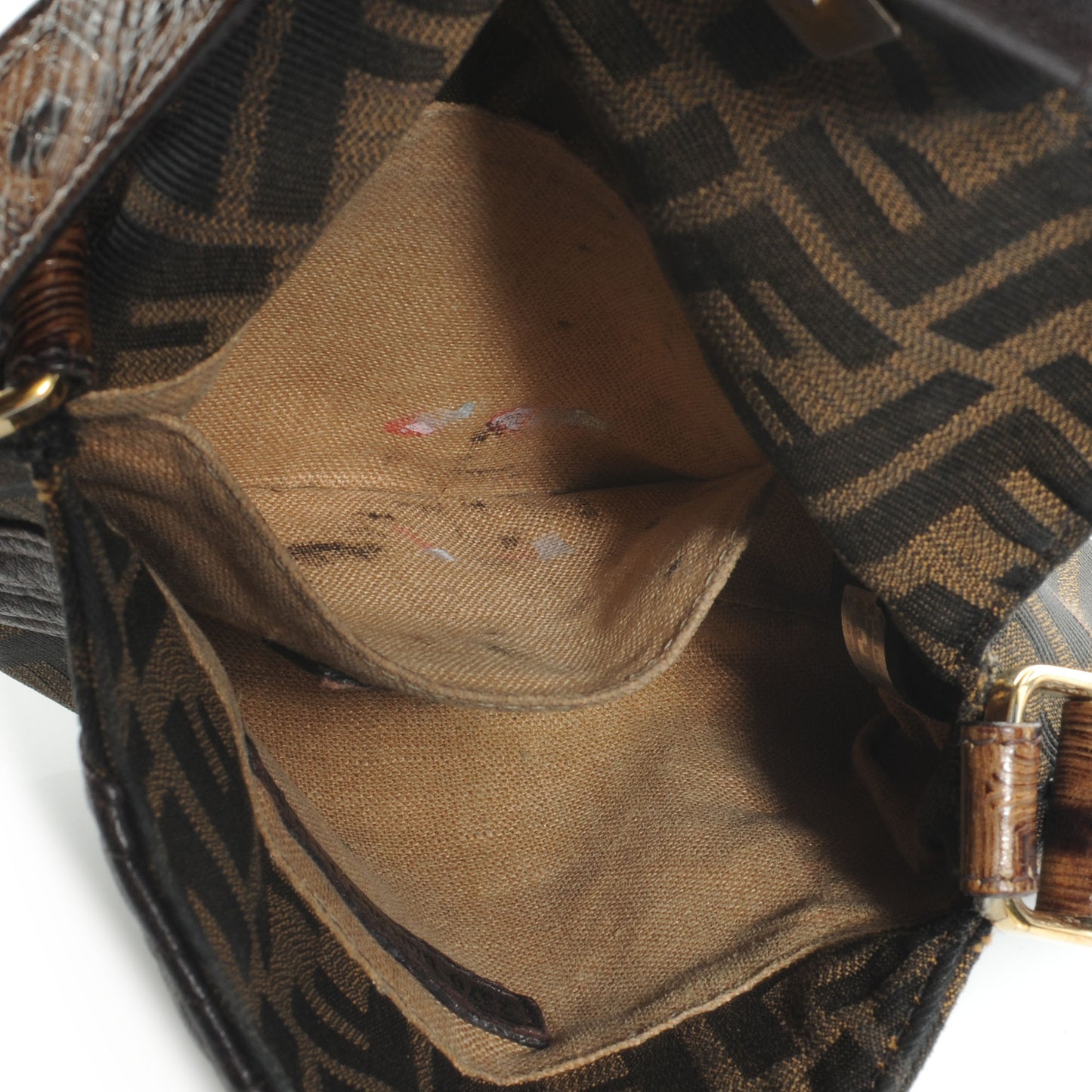 Zucca Nappa Nuvolata Vitello Tortuga Spy Pouch Bag Tobacco Moro