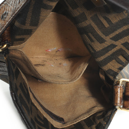 Fendi Zucca Nappa Nuvolata Vitello Tortuga Spy Pouch Bag Tobacco Moro 10 of 11
