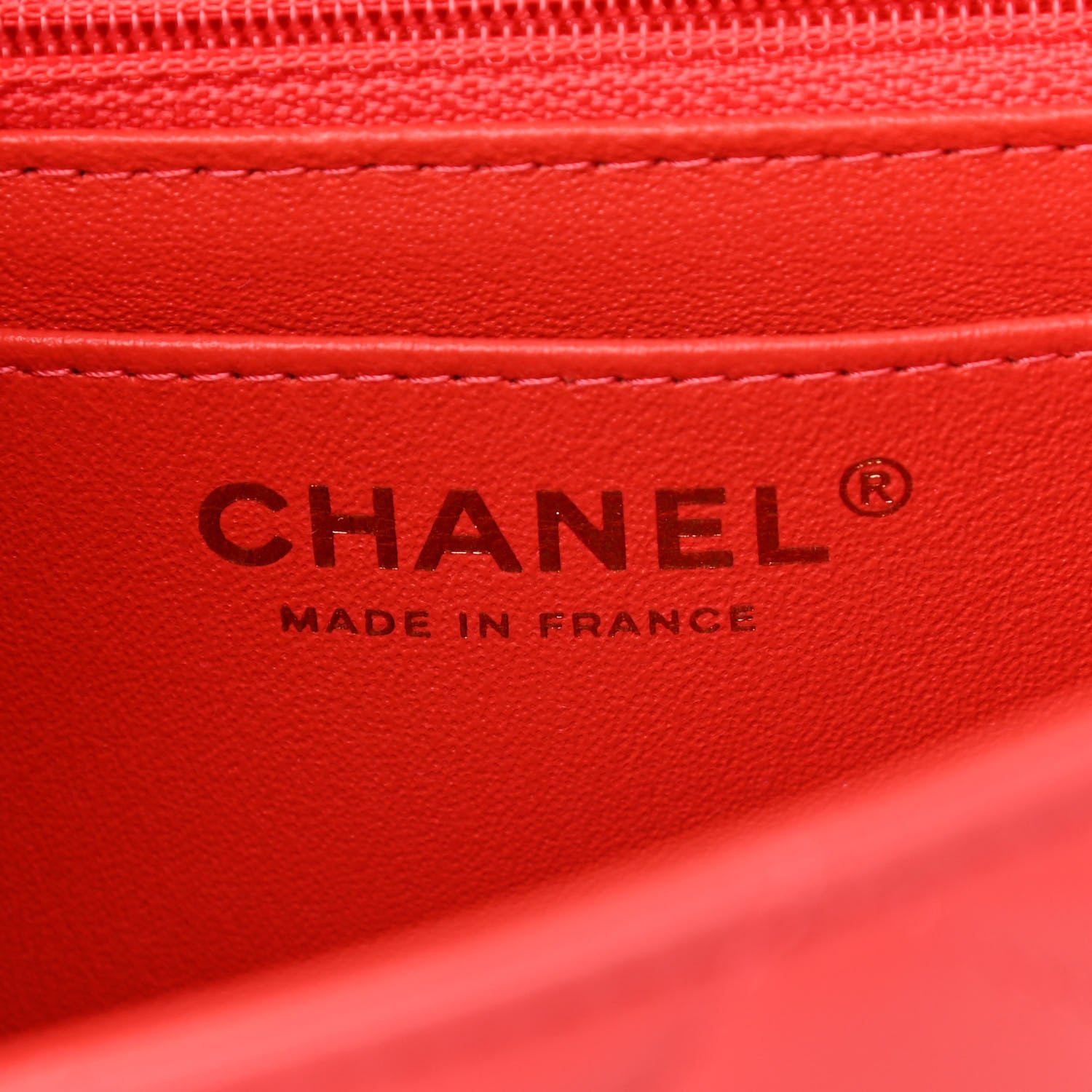 Chanel Lambskin Quilted Mini Rectangular Flap Red 6 of 11