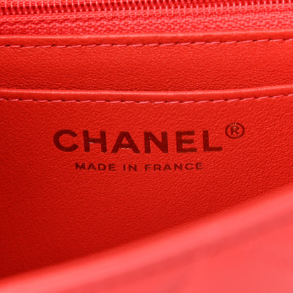 Chanel Lambskin Quilted Mini Rectangular Flap Red 6 of 11