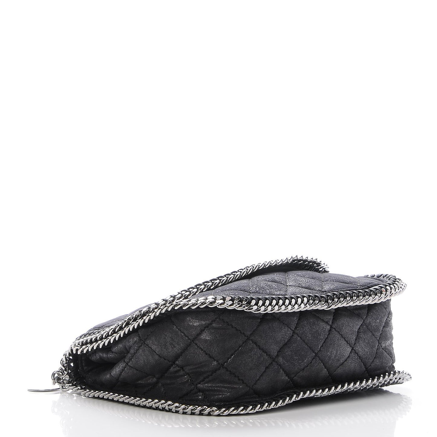 Shaggy Deer Quilted Falabella Shoulder Bag Black