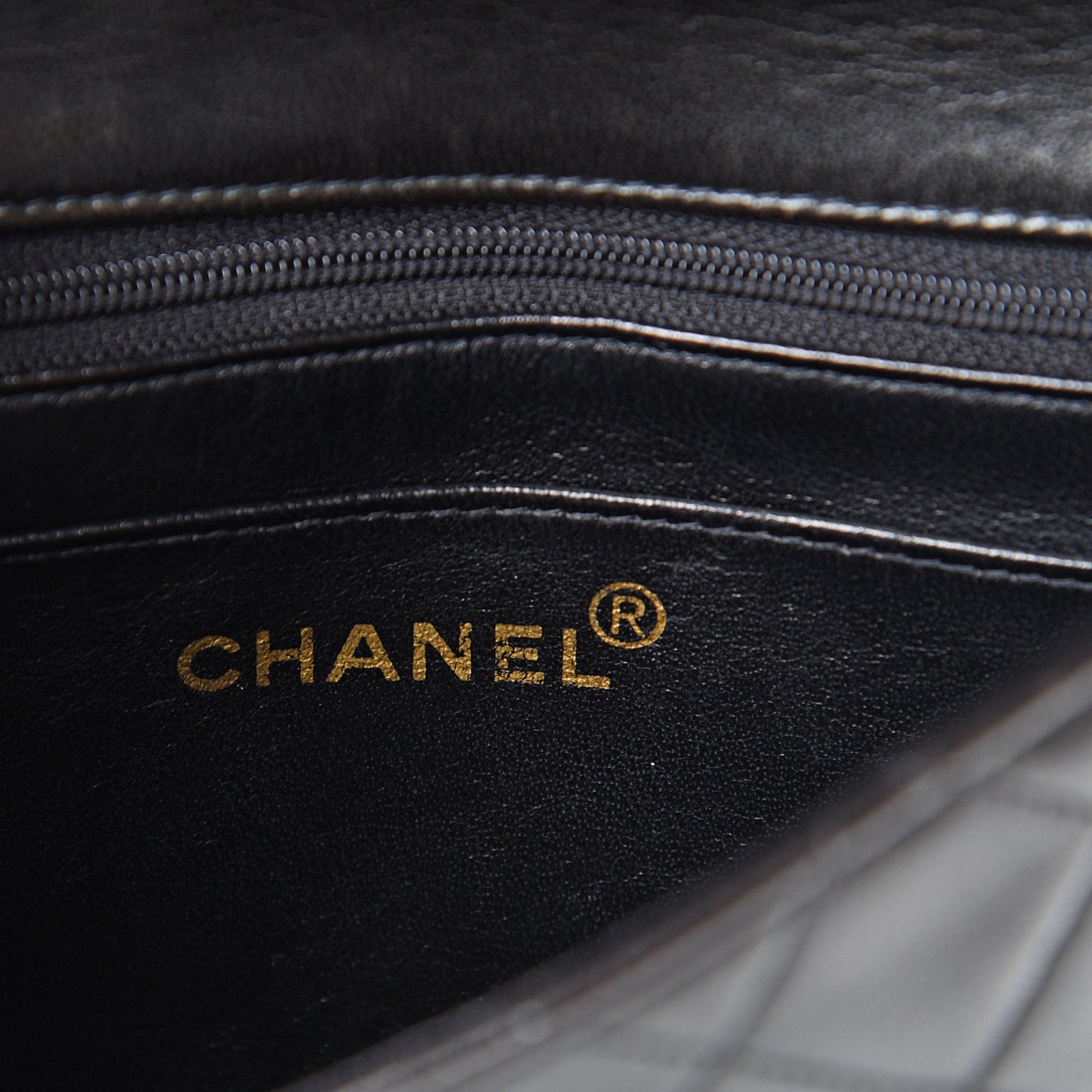 Lambskin Quilted Mini Square Flap Black