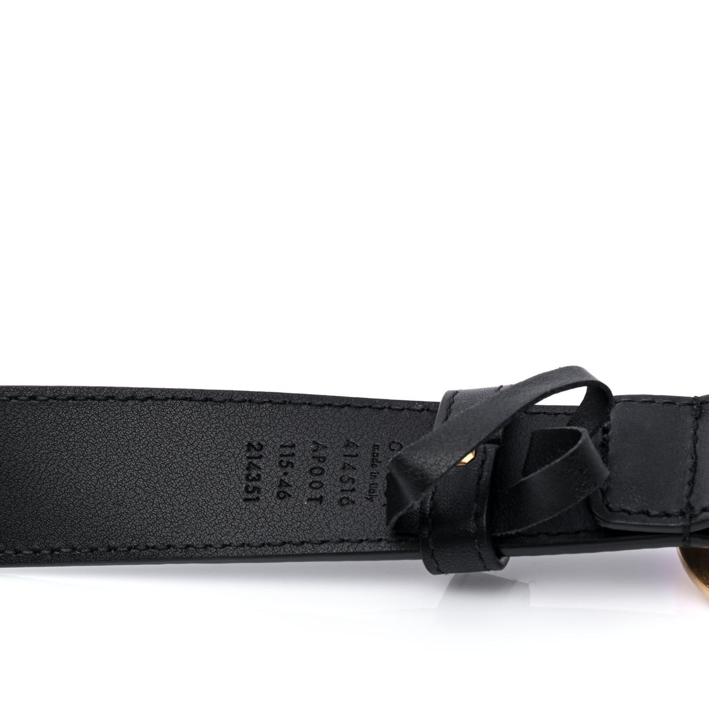 Moon Calfskin Double G 30mm Belt 115 46 Black