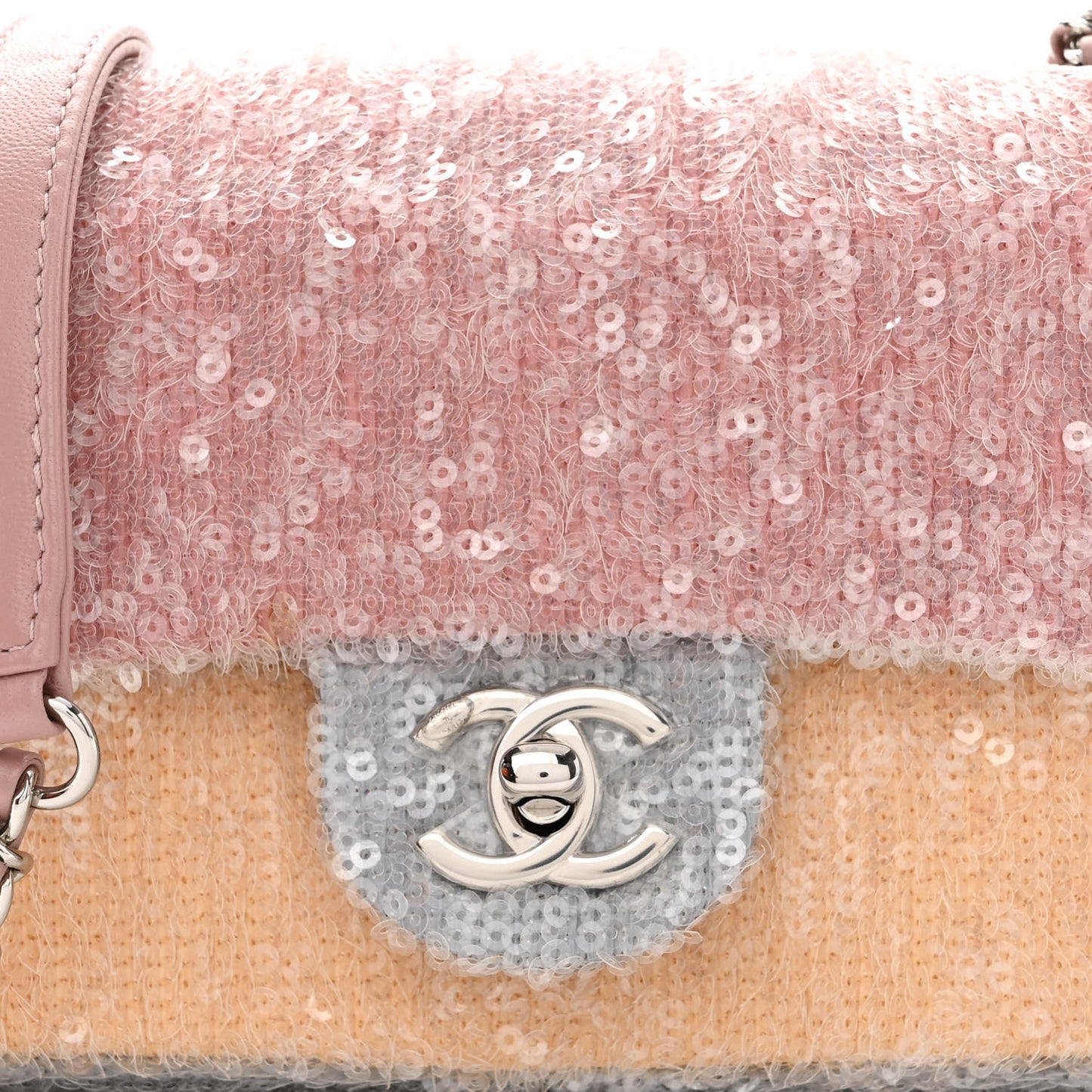 Sequin Mini Waterfall Flap Pink Blue Yellow