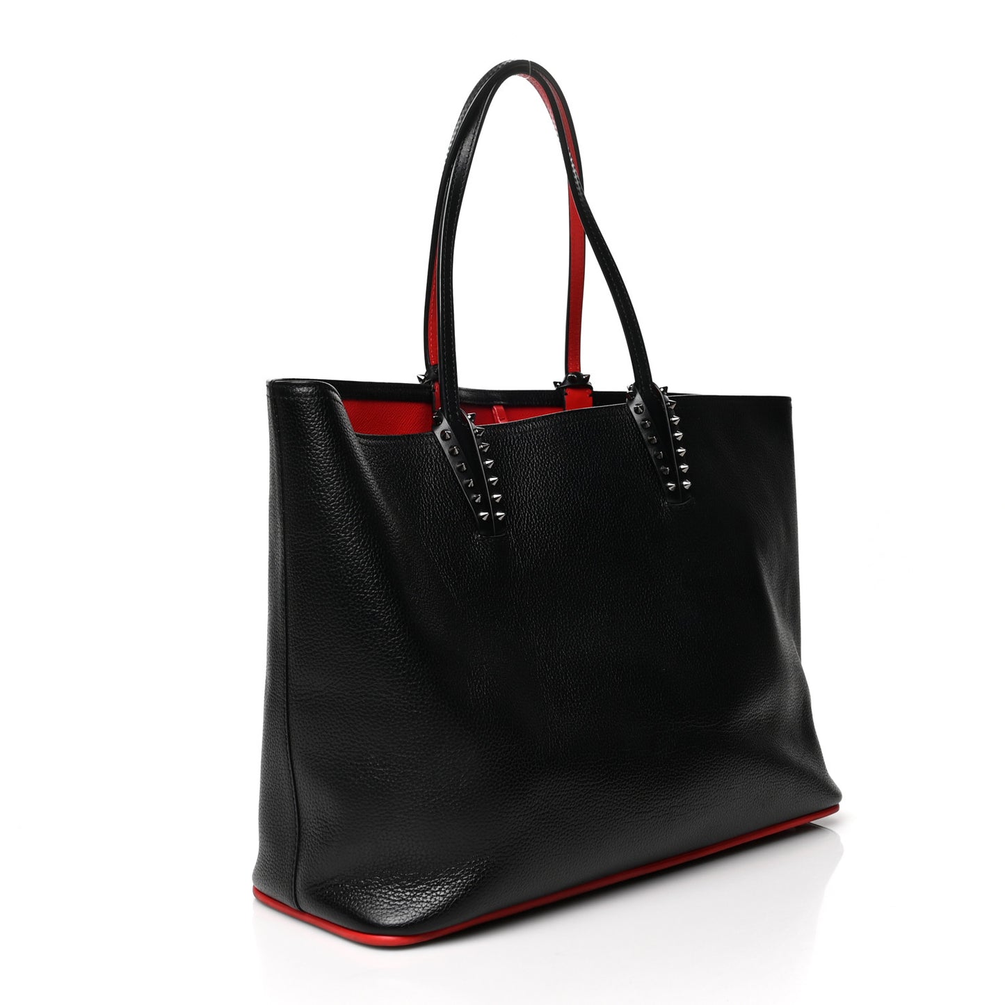 Calfskin Spikes East West Cabata Tote Black