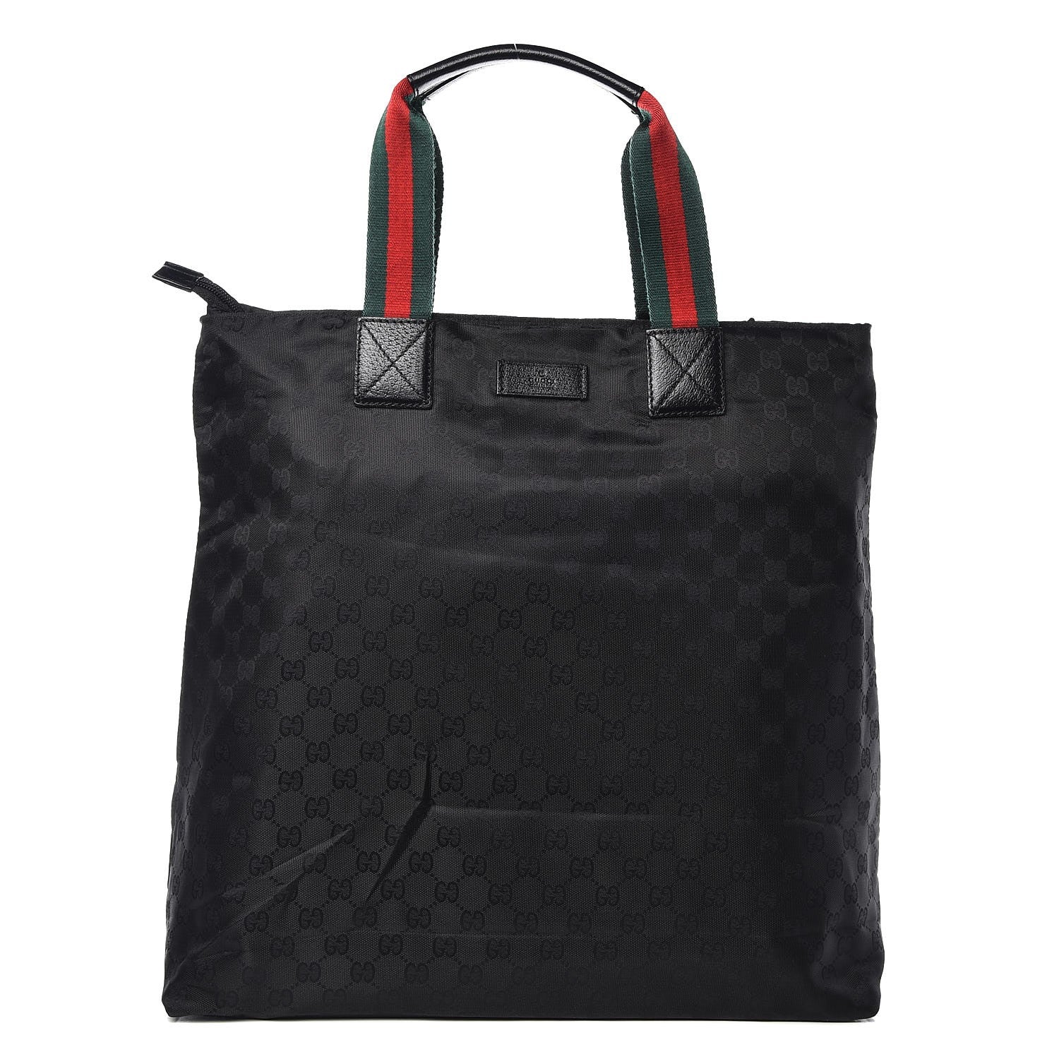 Gucci Nylon Monogram Large Web Handle Vertical Tote Black 1 of 8