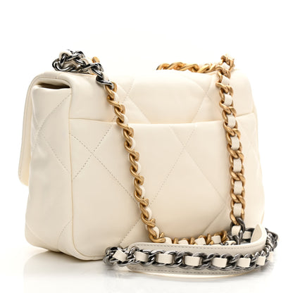 Chanel Lambskin Quilted Medium Chanel 19 Flap White 3 of 11