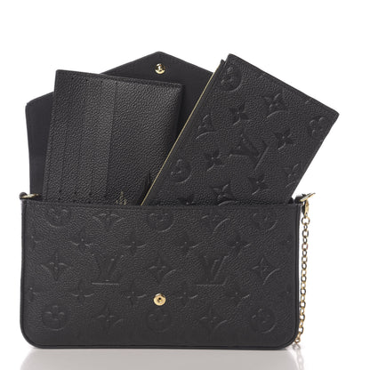 Louis Vuitton Empreinte Pochette Felicie Chain Wallet Black 9 of 10