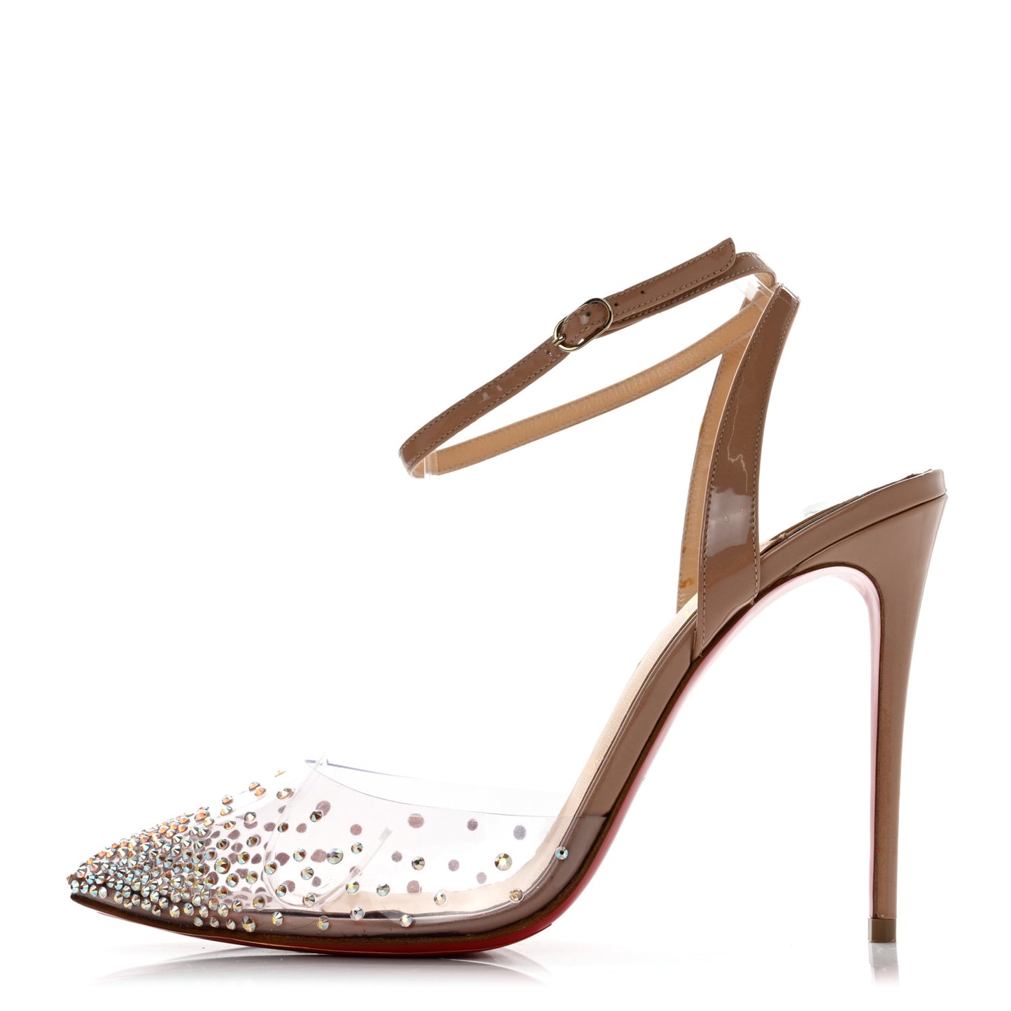 PVC Patent Psychic Spikaqueen 100 Pumps 37.5 Nude
