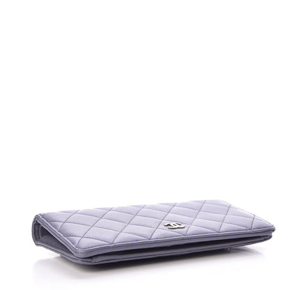 Chanel Lambskin Quilted Yen Wallet Purple 4 of 9