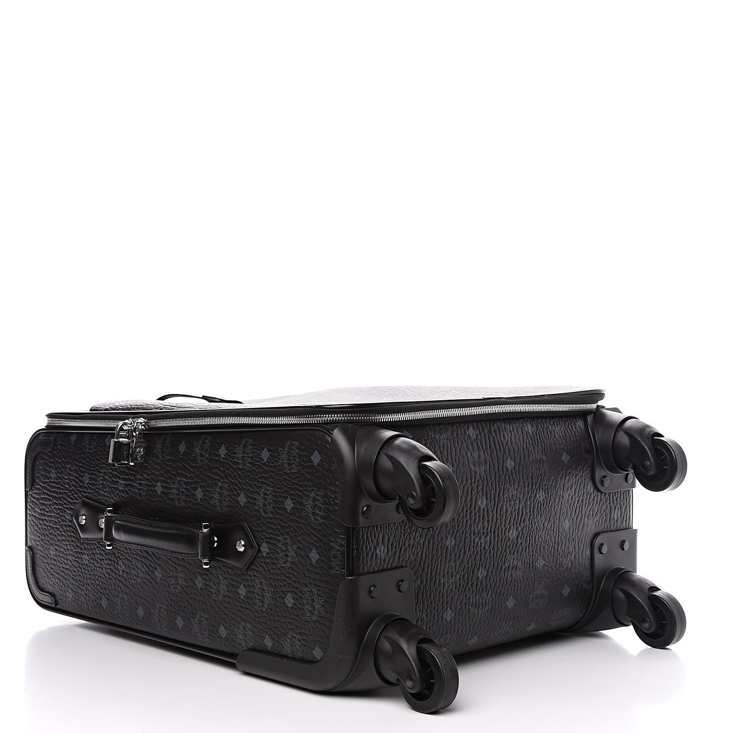 MCM Visetos Small Traveler Trolley Whelled Suitcase Black 4 of 8