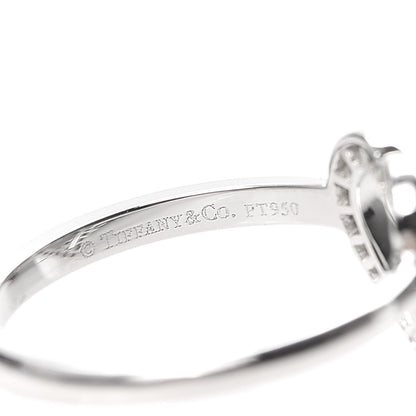 Tiffany Platinum Diamond Heart Ring 49 4.75 5 of 5