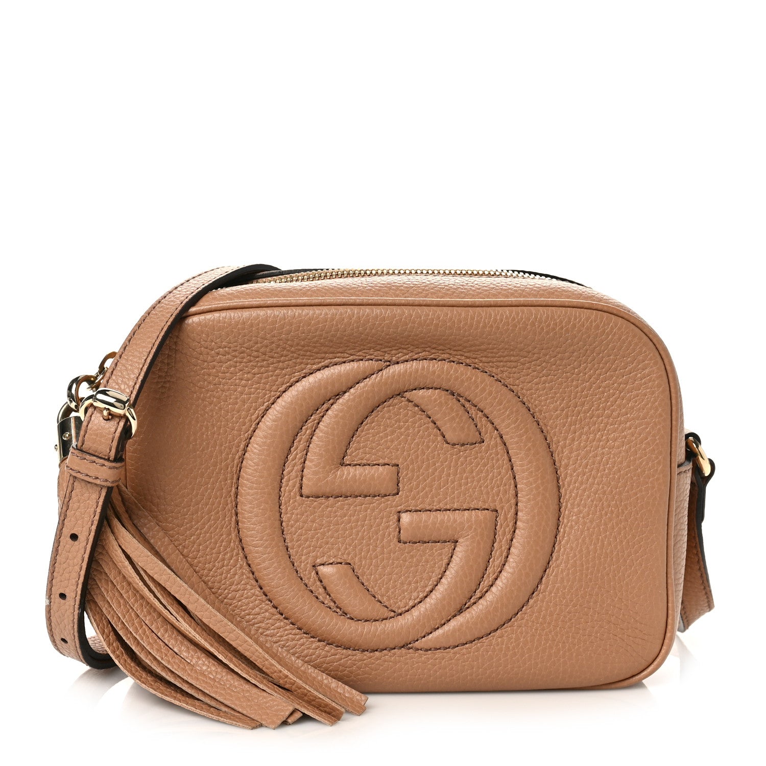 Gucci Pebbled Calfskin Small Soho Disco Bag Camelia 1 of 11