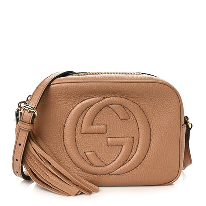 Gucci Pebbled Calfskin Small Soho Disco Bag Camelia 1 of 11