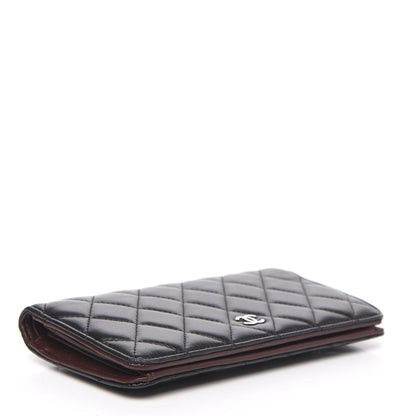 Chanel Lambskin Quilted Yen Wallet Black 4 of 12