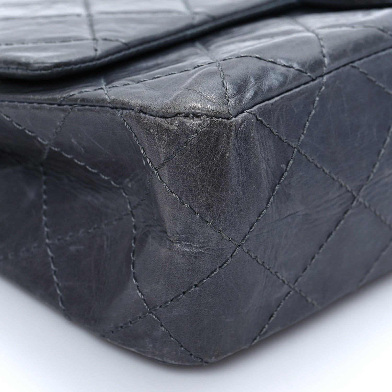 Chanel Aged Calfskin Quilted 50th Anniversary 2.55 Reissue 227 Flap Grey 8 of 10